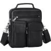 imageMasa Kawa Leather Shoulder Bag for Men Crossbody Messenger Casual Work 10quot Tablet BagsBlack