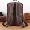 imageMasa Kawa Black Leather Laptop Backpack for Men Fits 16 156 Computer Business Travel Work Large Daypack Camping Weekender BagDark Brown