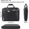 imageMasa Kawa Leather Slim Briefcase for Men 16 Laptop Shoulder Messenger Computer Bag Business Travel Work Attache CaseMatte Black