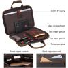 imageMasa Kawa Leather Slim Briefcase for Men 16 Laptop Shoulder Messenger Computer Bag Business Travel Work Attache CaseVintage Brown
