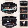imageMasa Kawa Leather Work Laptop Tote Bag for Women 16 Computer Shoulder Handbags Expandable Antitheft Business Briefcase Attache Case Large Black  Waterproof with Bottle Holder