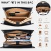 imageMasa Kawa Leather Laptop Tote Bag for Women Work 156 Computer Shoulder Handbag amp Wallet Purse Waterproof Business Briefcase Attache Case Black  with Wristlet Clutch