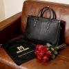 imageMasa Kawa Leather Laptop Tote Bag for Women Work 156 Computer Shoulder Handbag amp Wallet Purse Waterproof Business Briefcase Attache Case Black  with Wristlet Clutch