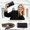 imageMasa Kawa Leather Laptop Tote Bag for Women Work 156 Computer Shoulder Handbag amp Wallet Purse Waterproof Business Briefcase Attache Case Black  with Wristlet Clutch