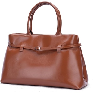 image:imageMasa Kawa Genuine Leather Tote Bag for Women with Long Strap Waterproof Expandable TopHandle Handbag Shoulder Crossbody Bag for Daily Work Caramel Brown