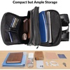 image:imageMasa Kawa Black Leather 16 Laptop Backpack for Men  Expandable Waterproof Business Travel Work Computer Bag