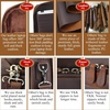 image:imageMasa Kawa Leather 16 Laptop Briefcase for Men Slim Crossbody Shoulder Messenger Computer Bag Business Work Attache Case Vintage Brown