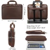 image:imageMasa Kawa Leather 16 Laptop Briefcase for Men Slim Crossbody Shoulder Messenger Computer Bag Business Work Attache Case Vintage Brown