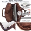 image:imageMasa Kawa Leather 16 Laptop Briefcase for Men Slim Crossbody Shoulder Messenger Computer Bag Business Work Attache Case Vintage Brown