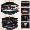 image:imageMasa Kawa Leather Work Laptop Tote Bag for Women16 Computer Shoulder Handbags Expandable Waterproof Business Briefcase Attache Case Black