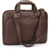 image:imageMasa Kawa Leather 16 Laptop Briefcase for Men Slim Crossbody Shoulder Messenger Computer Bag Business Work Attache Case Vintage Brown
