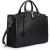 image:imageMasa Kawa Leather Work Laptop Tote Bag for Women16 Computer Shoulder Handbags Expandable Waterproof Business Briefcase Attache Case Black